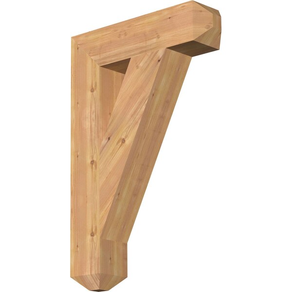 Ekena Millwork Traditional Craftsman Smooth Bracket, Western Red Cedar, 5 1/2"W x 24"D x 36"H BKT06X24X36TRA04SWR - main